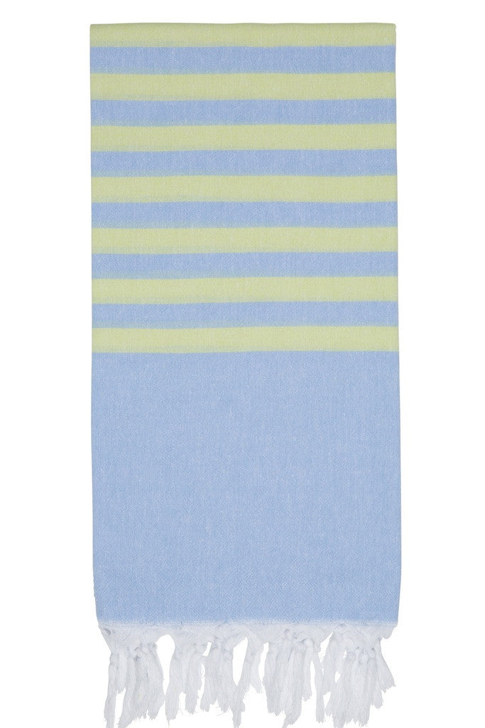 clara hammam towel forget me not kiwi design detail