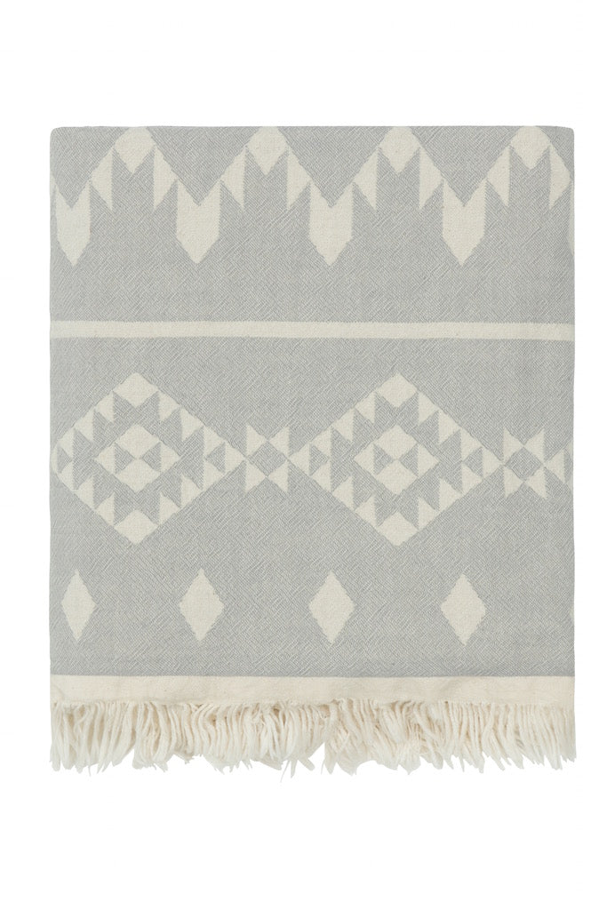 powder grey dakota hammam towel
